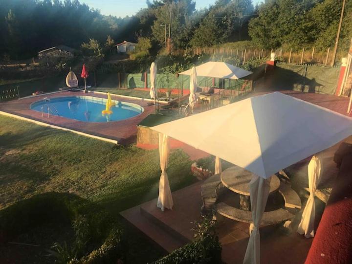 Alojamiento Entero Con Piscina Y Jardin. Ourense Extérieur photo